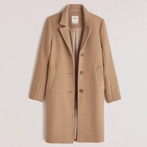 Abercrombie & Fitch Wool-Blend Dad Coat